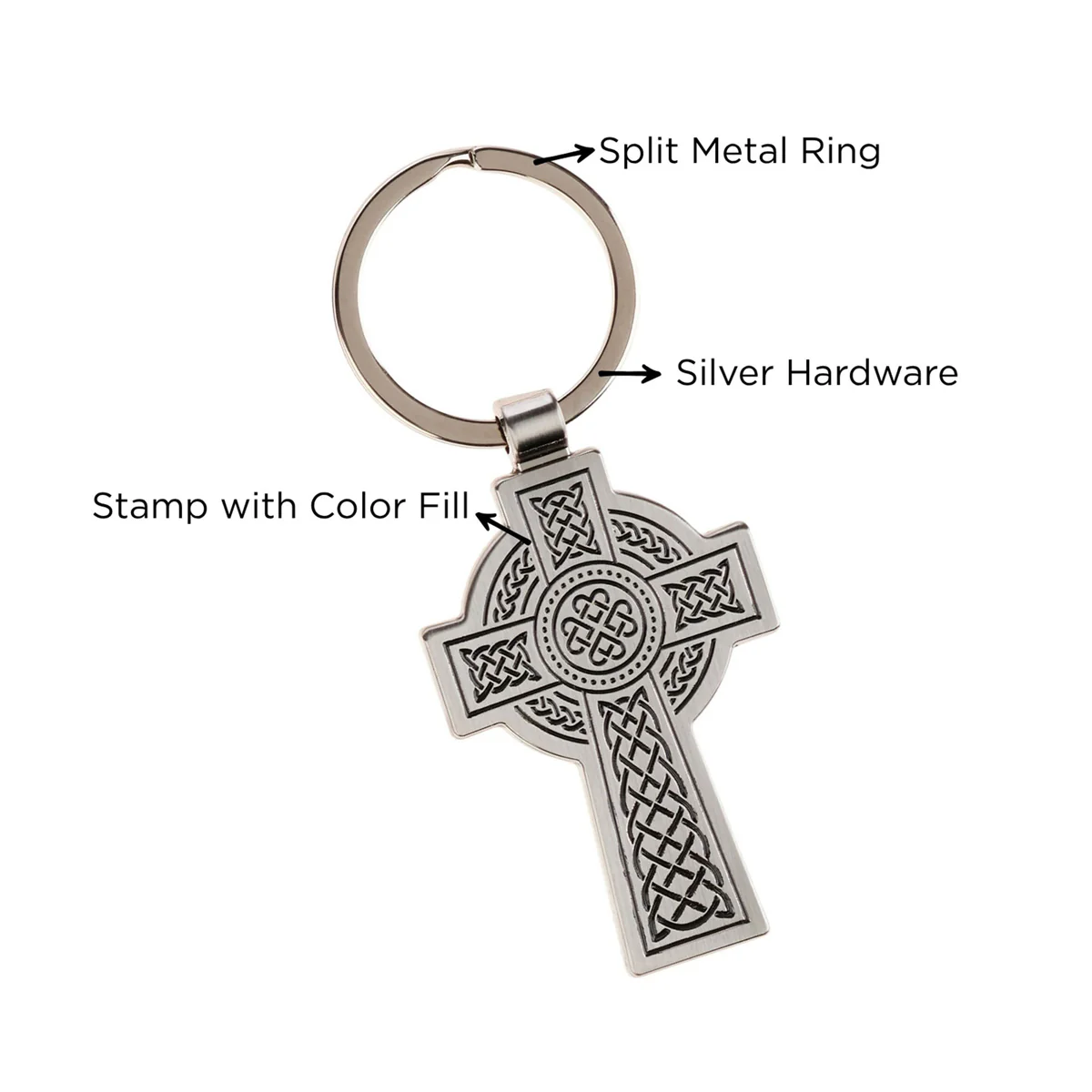Celtic Cross Metal Keychain - Image 5