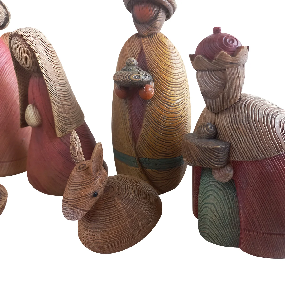 Christmas Nativity Wood Finish Set Of 11 - Image 4