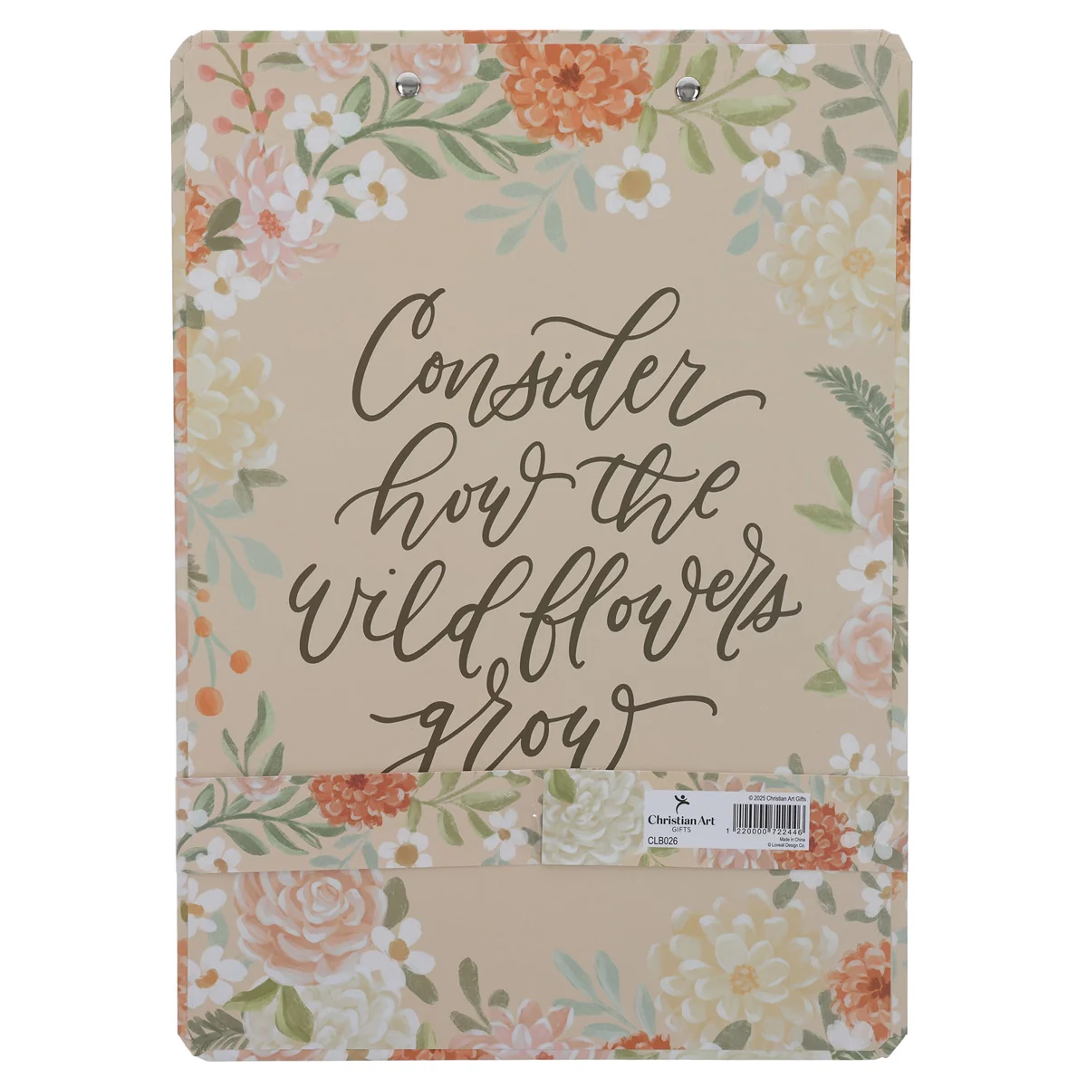 Consider How the Wildflowers Grow Clipboard with Notepad - Image 2