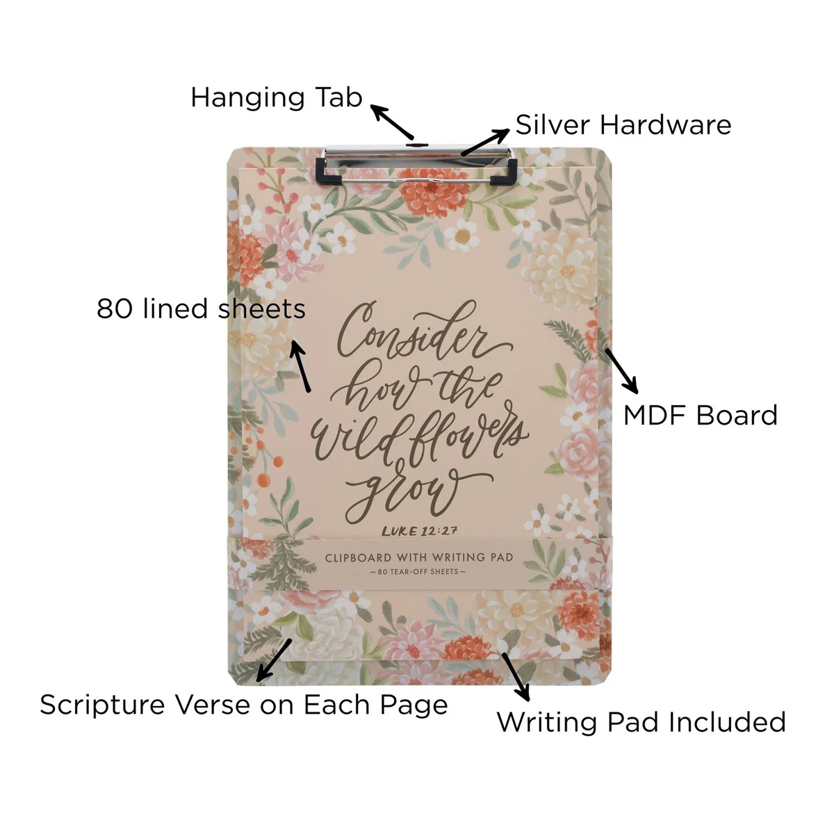 Consider How the Wildflowers Grow Clipboard with Notepad - Image 7