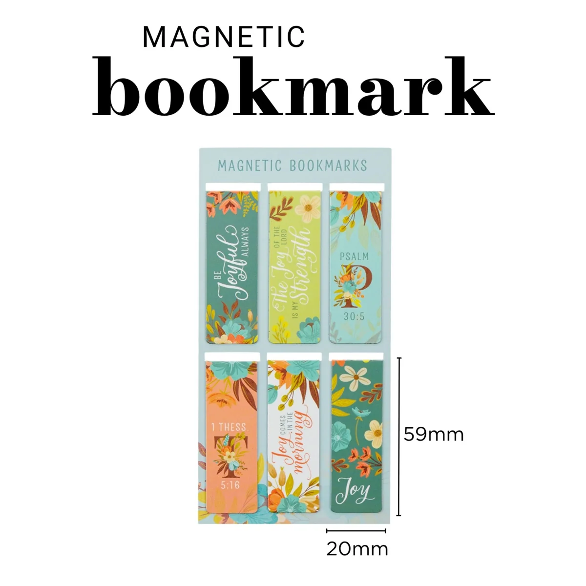 Cool Florals Six-Piece Magnetic Bookmark Set - Image 3