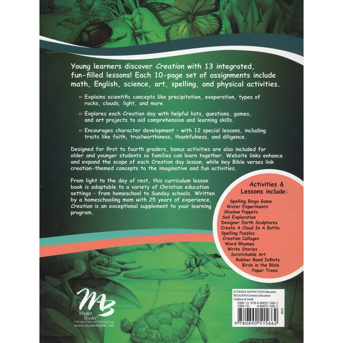 Creation: Thirteen 6-In-1 Comprehensive Curriculum Lessons (Paperback) - Image 2