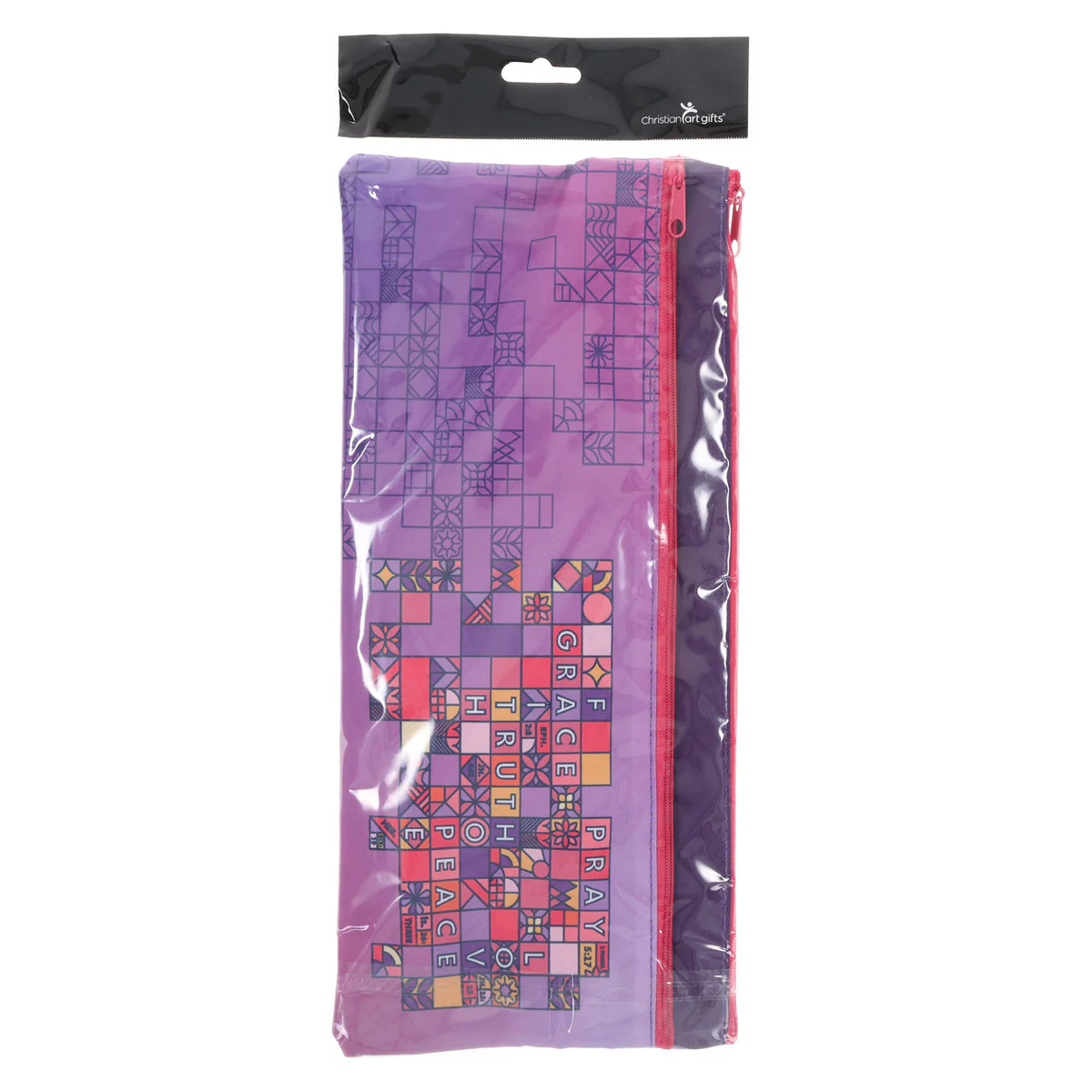 Crossword Purple Pencil Case - Image 3