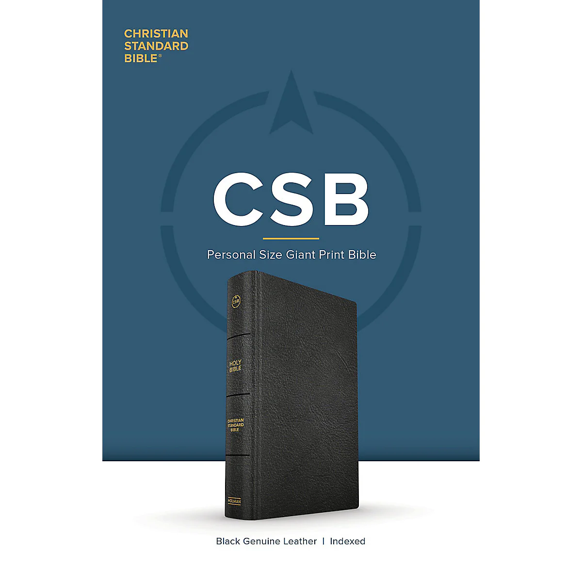 CSB Black Genuine Leather Personal Size Bible Giant Print Indexed - Image 2