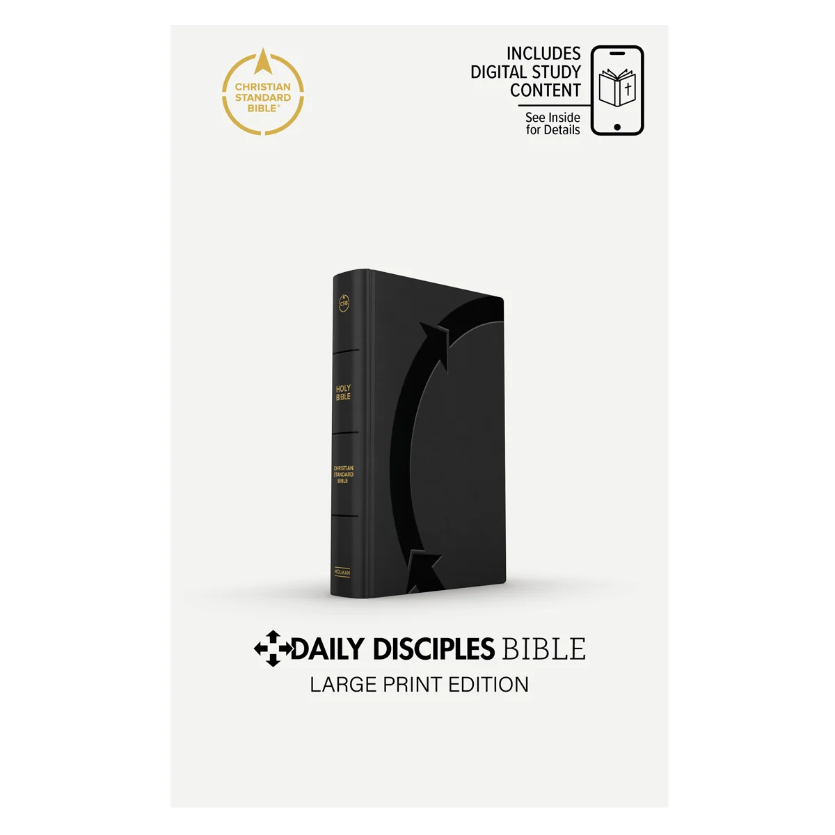 CSB Black Imitation Leather Daily Disciples Bible Large Print - Image 2
