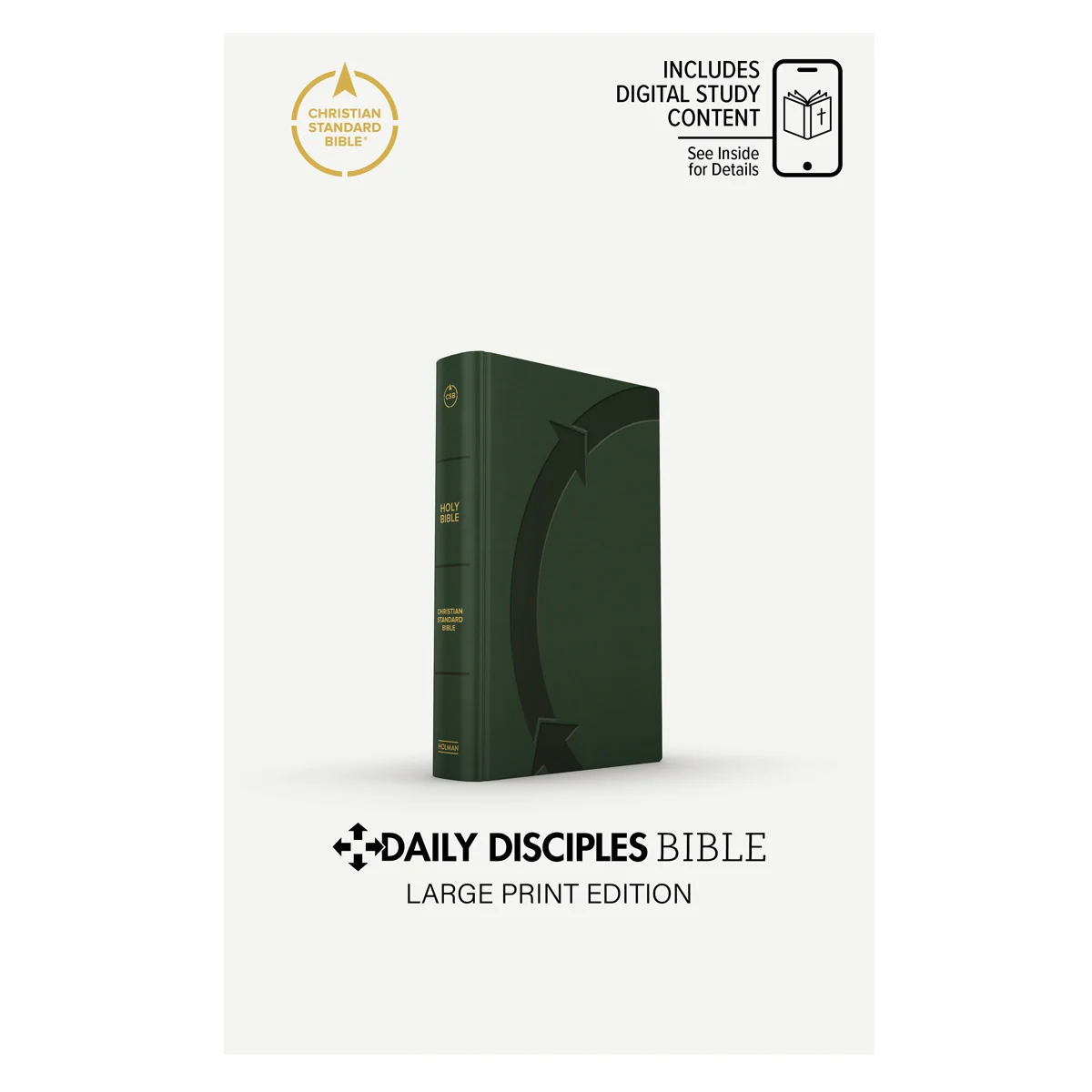 CSB Olive Imitation Leather Daily Disciples Bible Large Print - Image 2