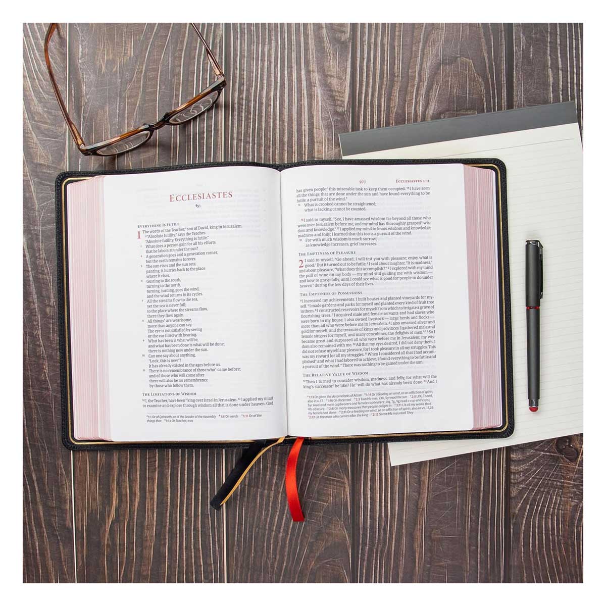 CSB Single Column Wide Margin Bible Goatskin Black (Handcrafted Collection)(Genuine Leather) - Image 2