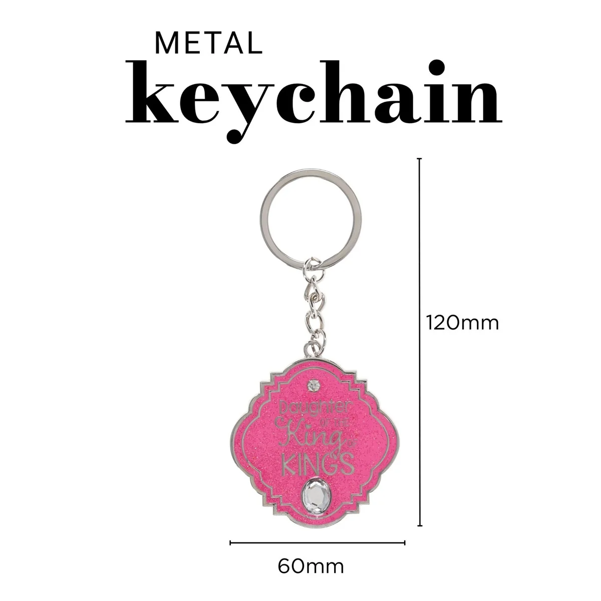 Daughter of the King of Kings Epoxy and Metal Key Ring - Image 4