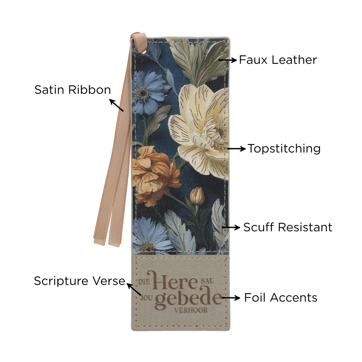 Die Here Sal Jou Gebede Verhoor Afrikaans Faux Leather Bookmark - Image 5