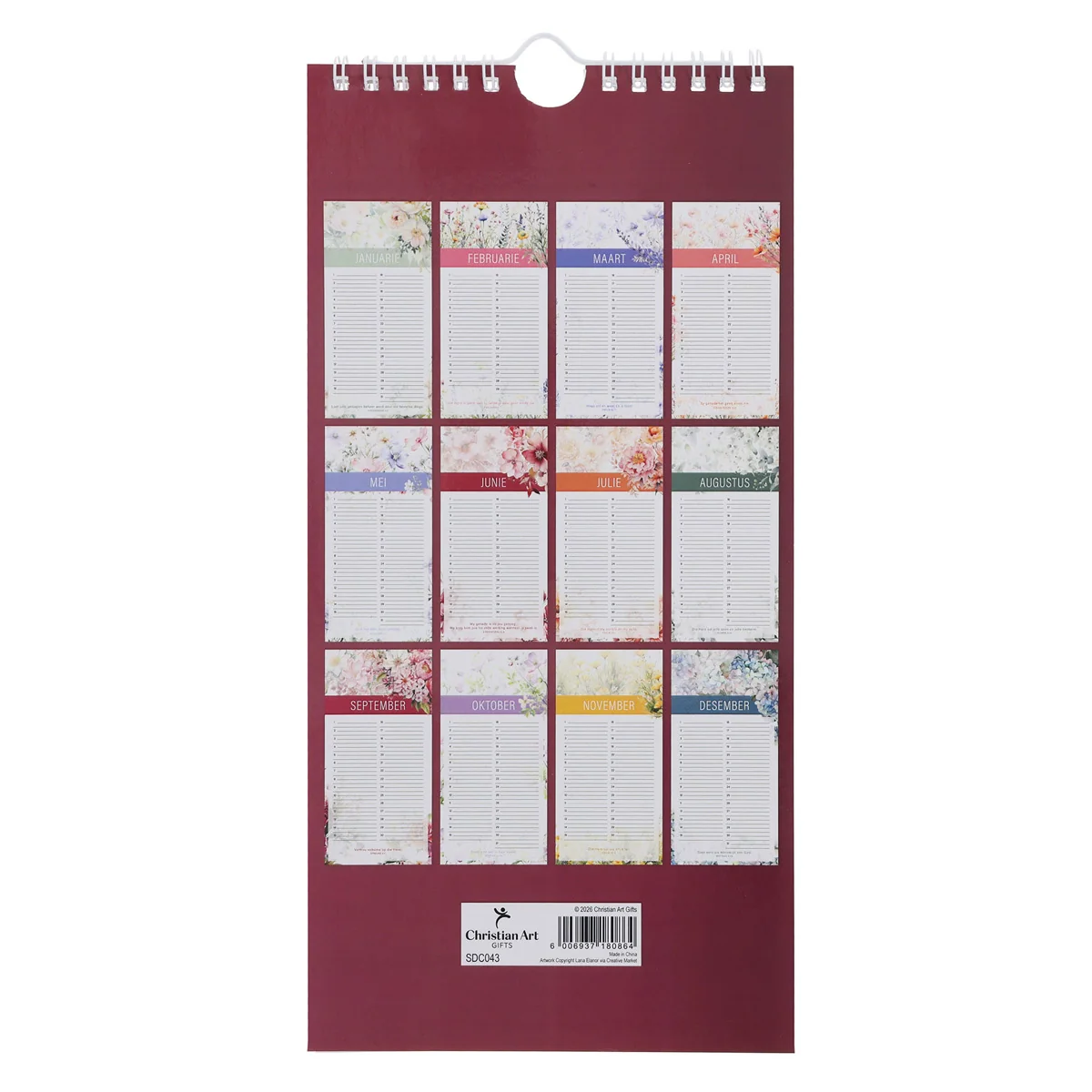 Dit Is die Dag Wat die Here Gemaak Het Pink Floral Afrikaans Special Days Calendar - Image 2