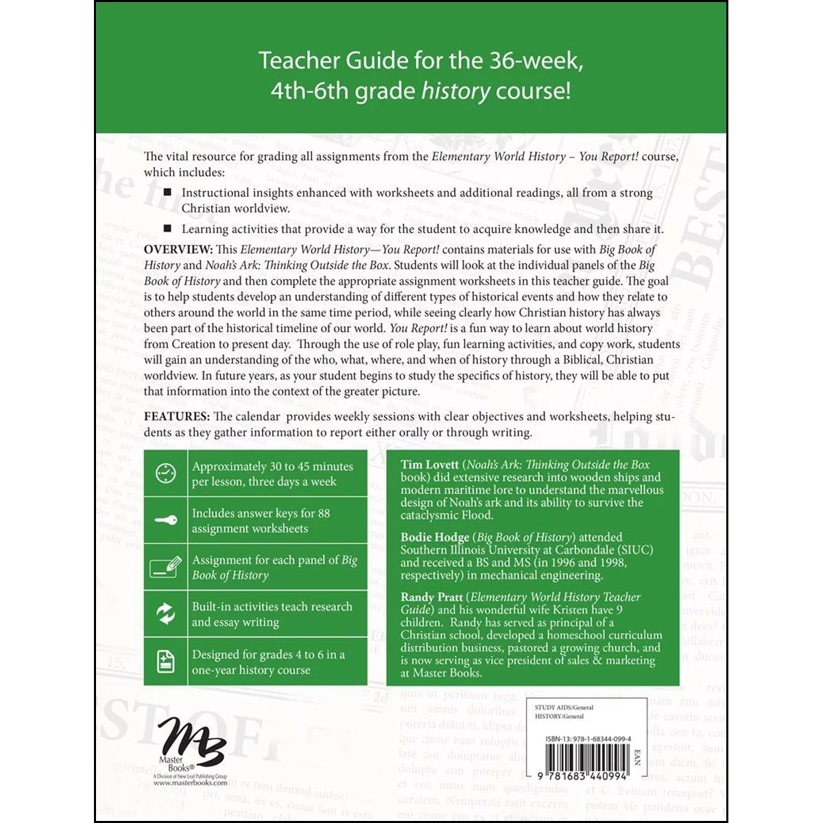 Elementary World History: You Report! Teacher Guide (Paperback) - Image 2