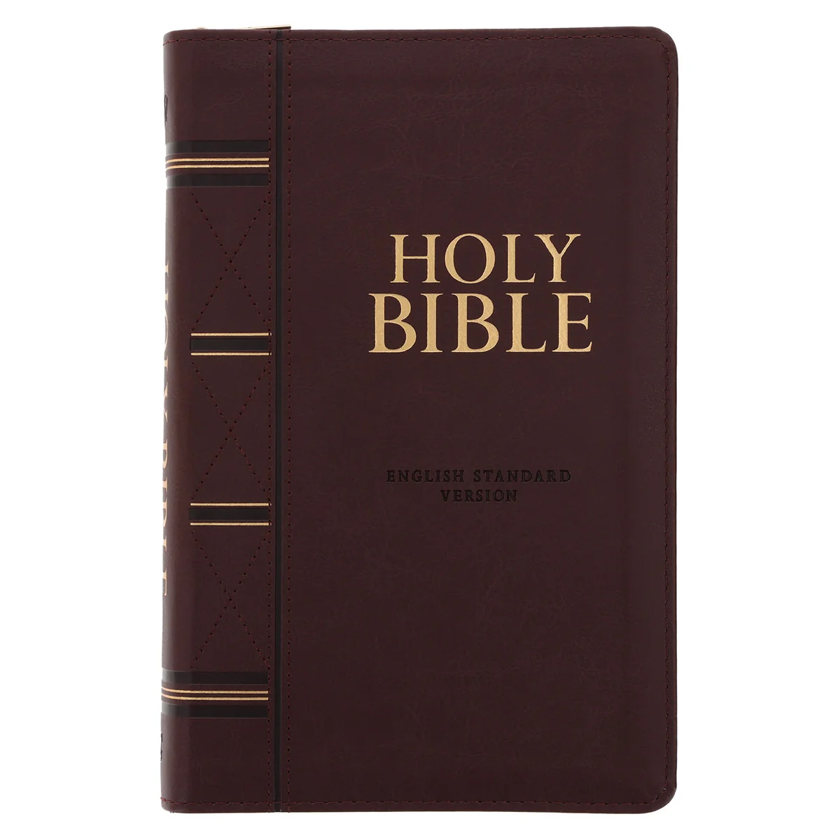ESV Dark Brown Faux Leather Standard Bible Thumb Indexed With Zip