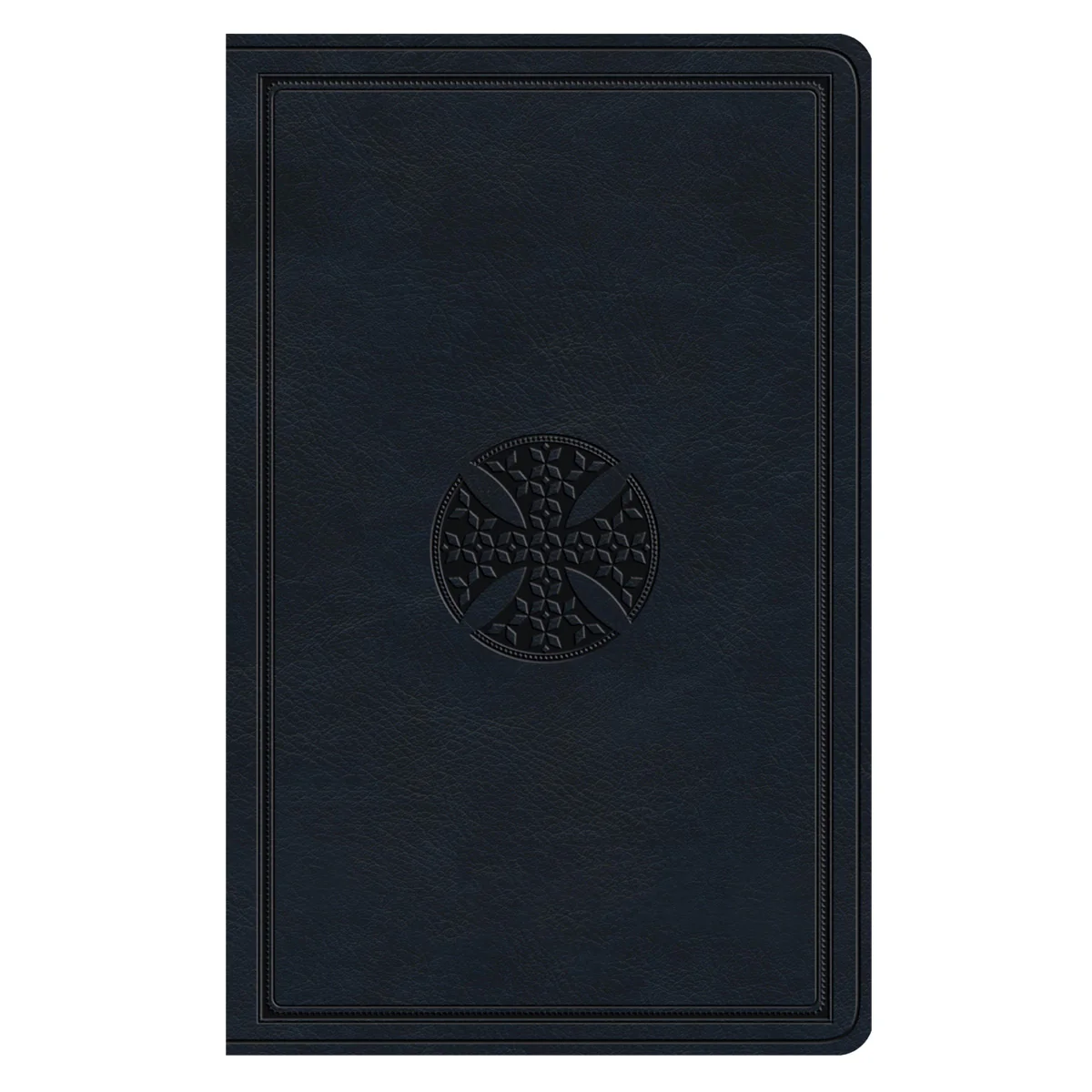ESV Navy Mosaic Cross Design Imitation Leather Value Thinline Bible Large Print