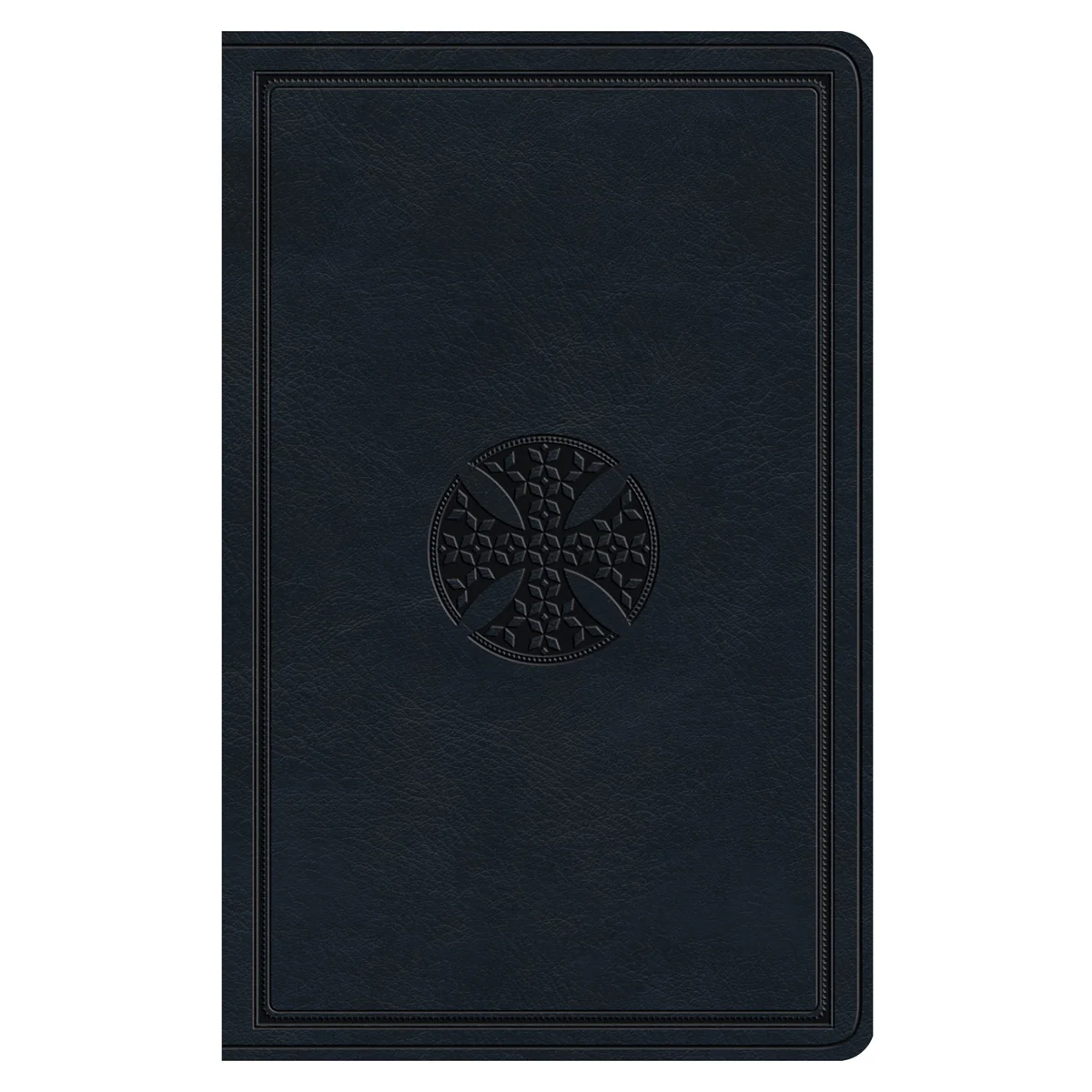 ESV Navy Mosaic Cross Design Imitation Leather Value Thinline Bible Large Print