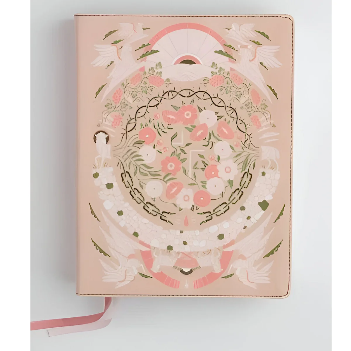 ESV Peach Floral Imitation Leather Jesus Bible Artists Edition - Image 2