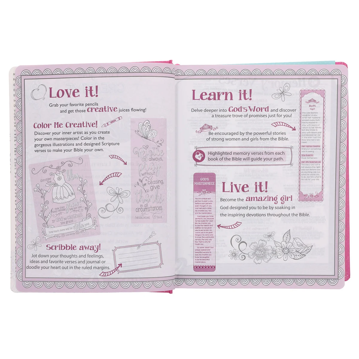 ESV Pink Color-Changing Hardcover My Creative Bible for Girls - Image 7