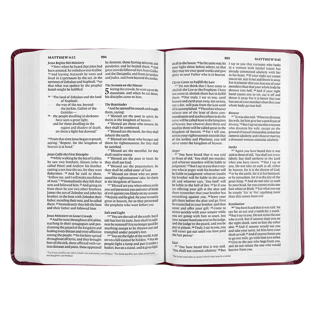 ESV Raspberry Floral Design Imitation Leather Value Thinline Bible - Image 3