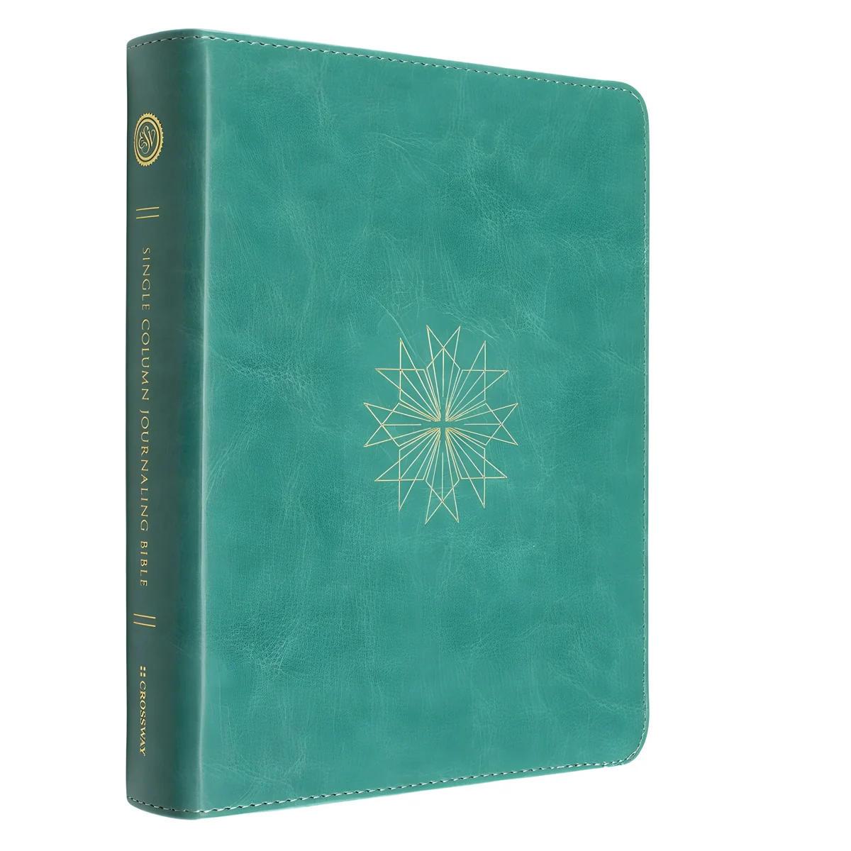 ESV Teal Resplendent Cross Design Imitation Leather Single Column Journaling Bible - Image 2