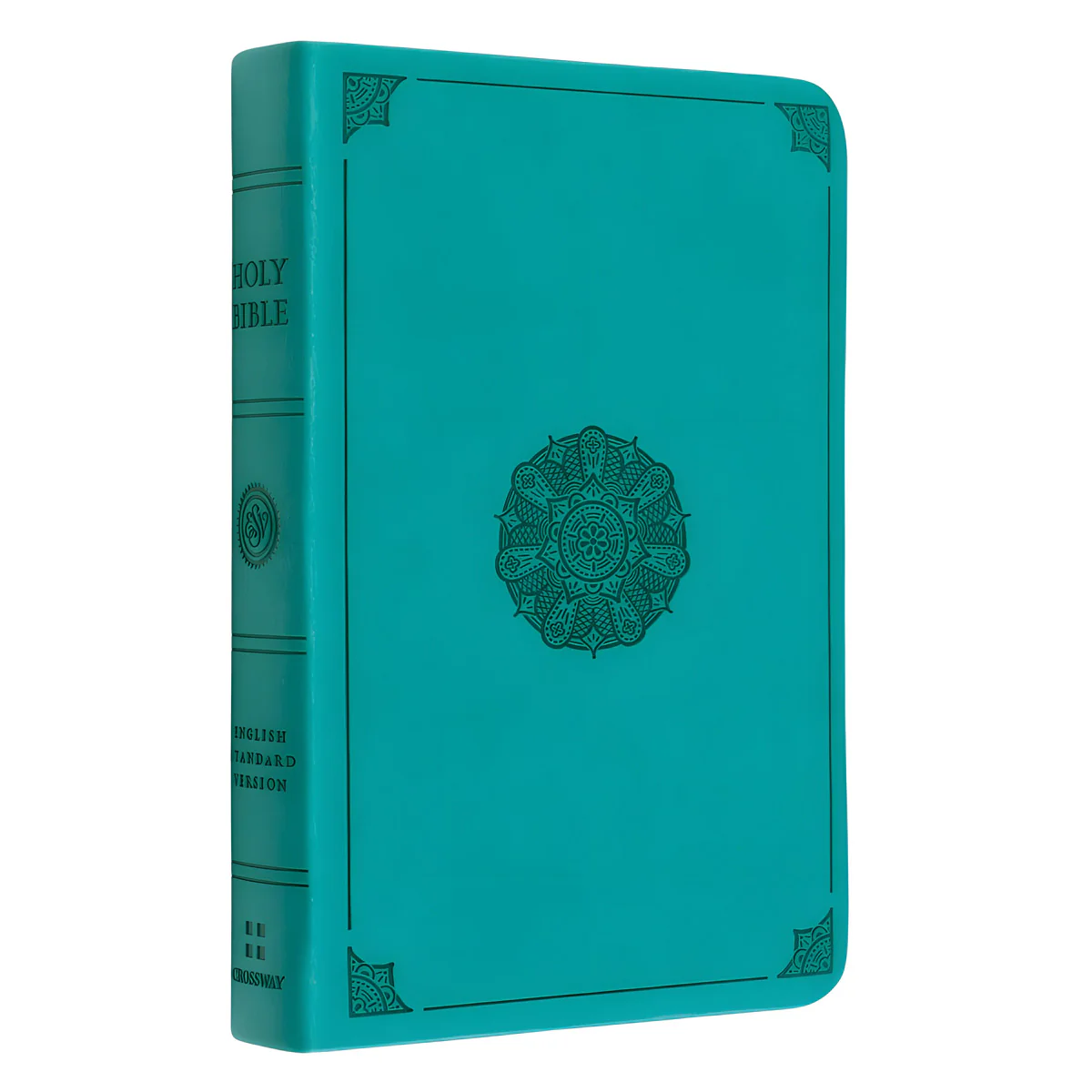 ESV Turquoise Emblem Design Imitation Leather Value Compact Bible - Image 2