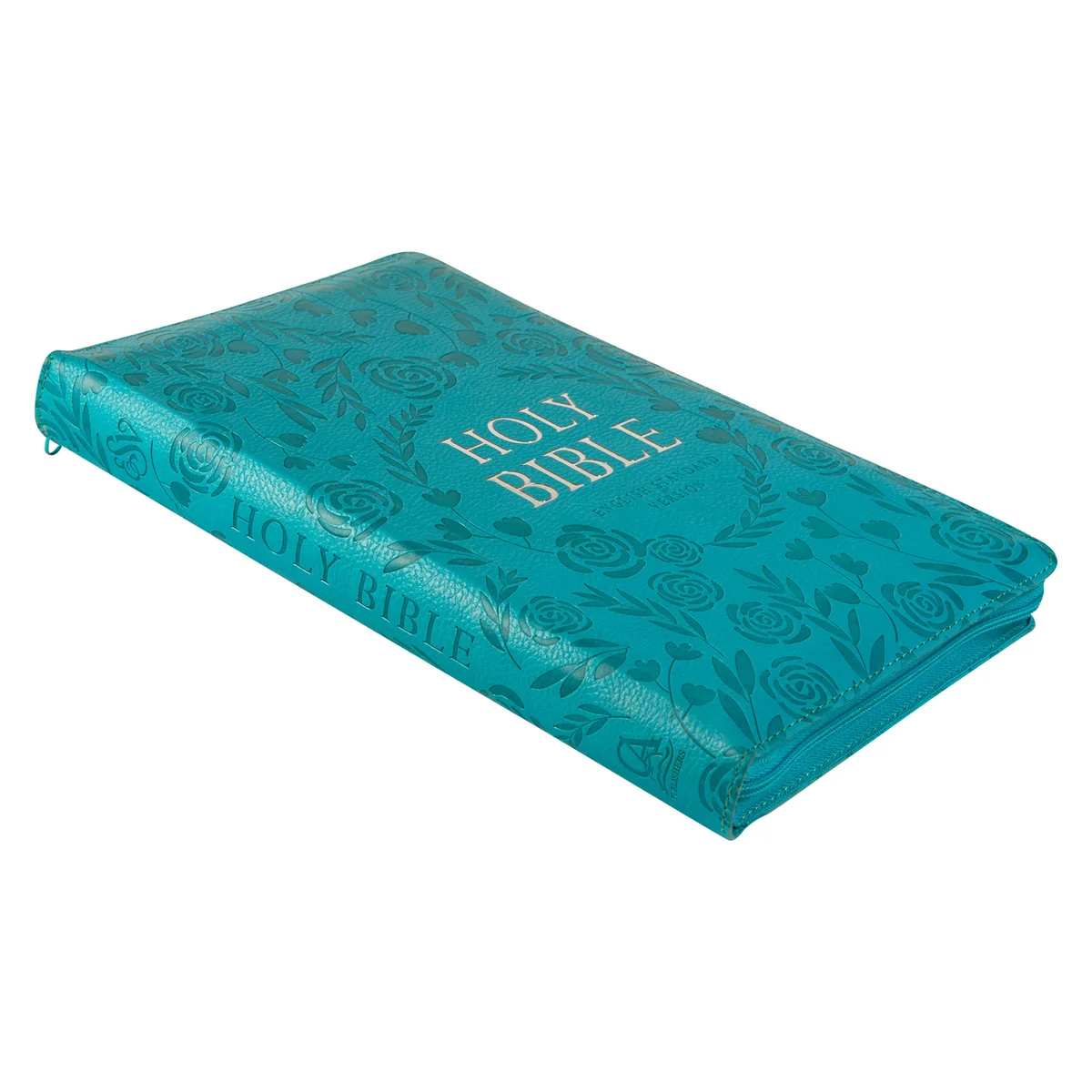 ESV Turquoise Faux Leather Standard Bible Thumb Indexed With Zip - Image 4