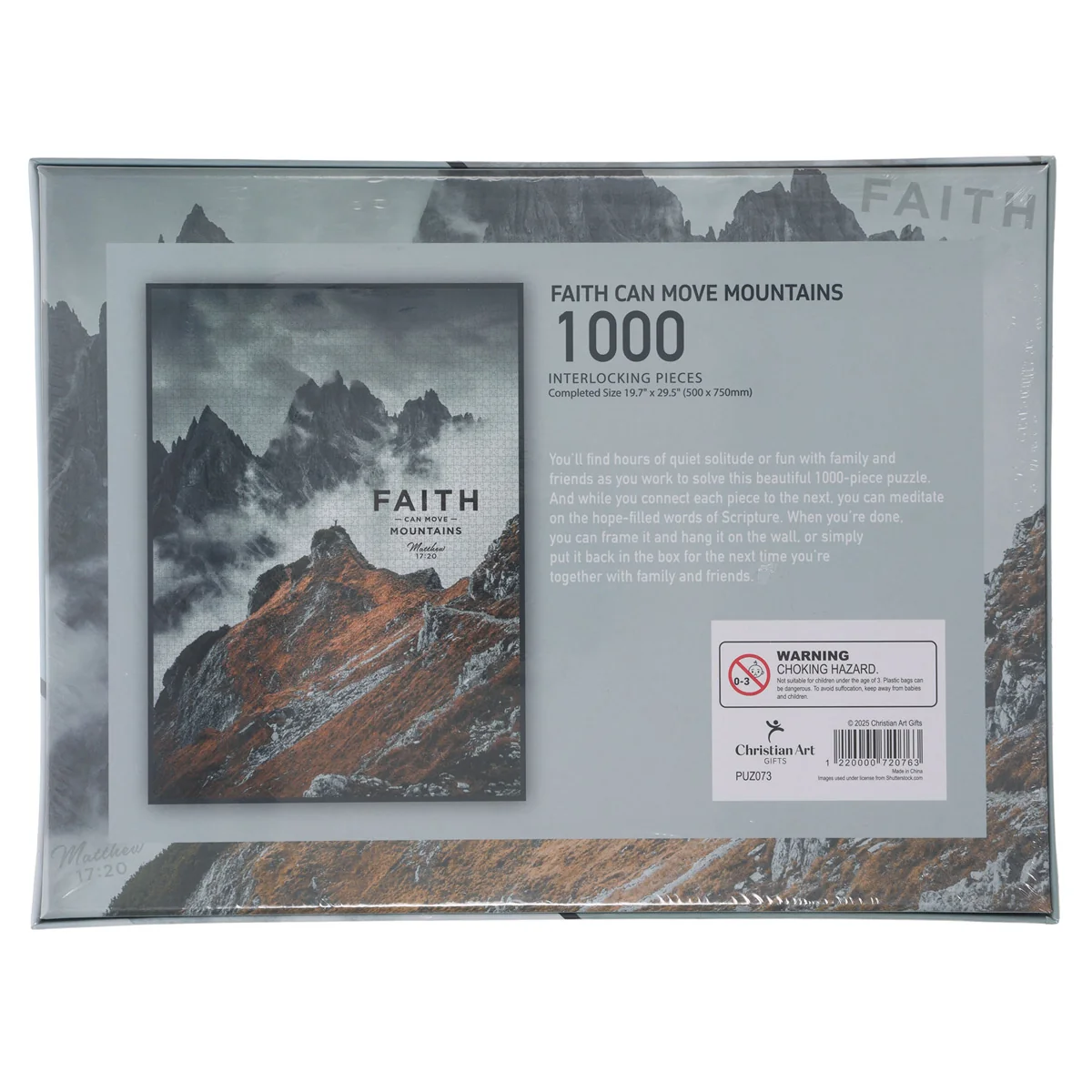 Faith Can Move Mountains 1000 Piece Cardboard Puzzle - Image 3