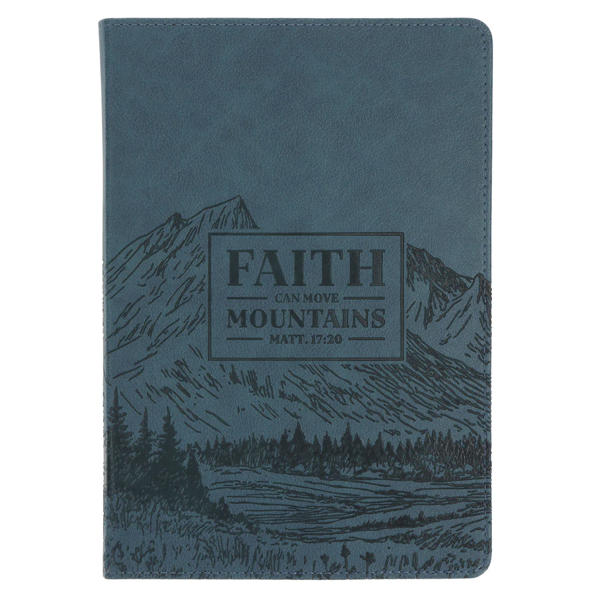Faith Can Move Mountains Faux Leather Journal
