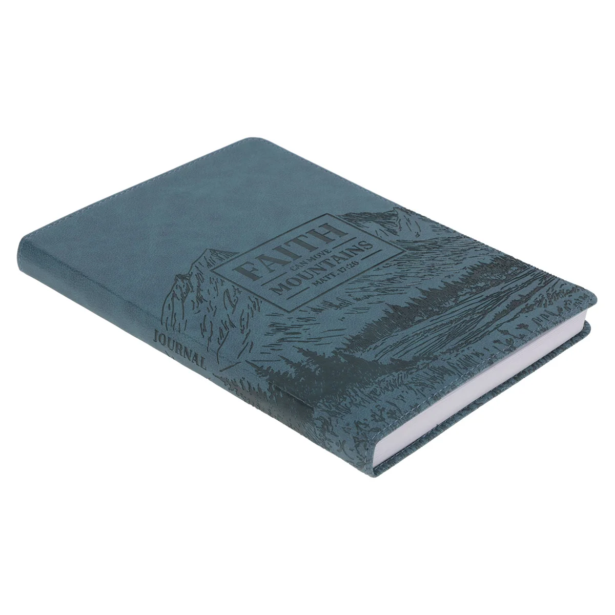 Faith Can Move Mountains Faux Leather Journal - Image 3