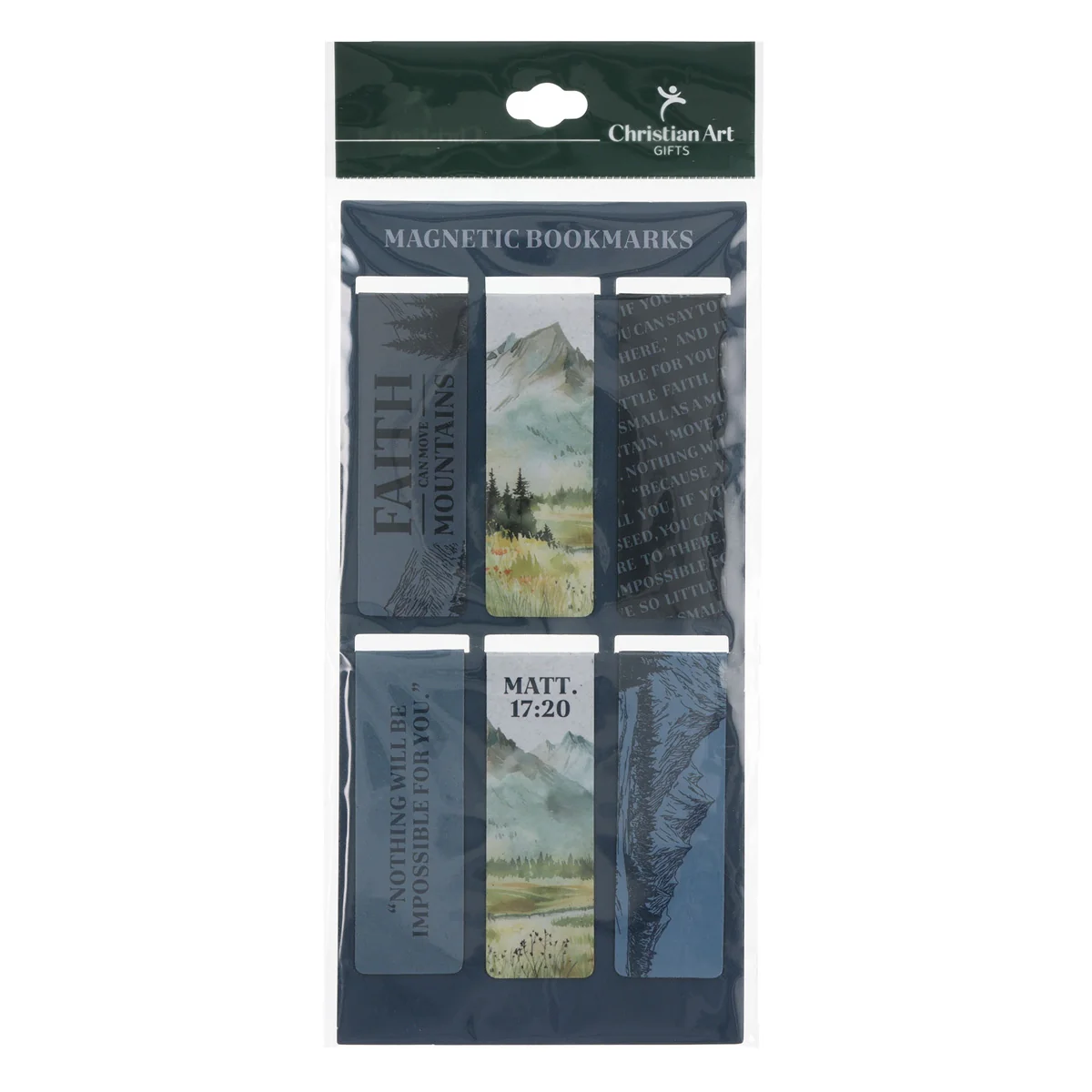 Faith Can Move Mountains Six-Piece Magnetic Bookmark Set - Image 3