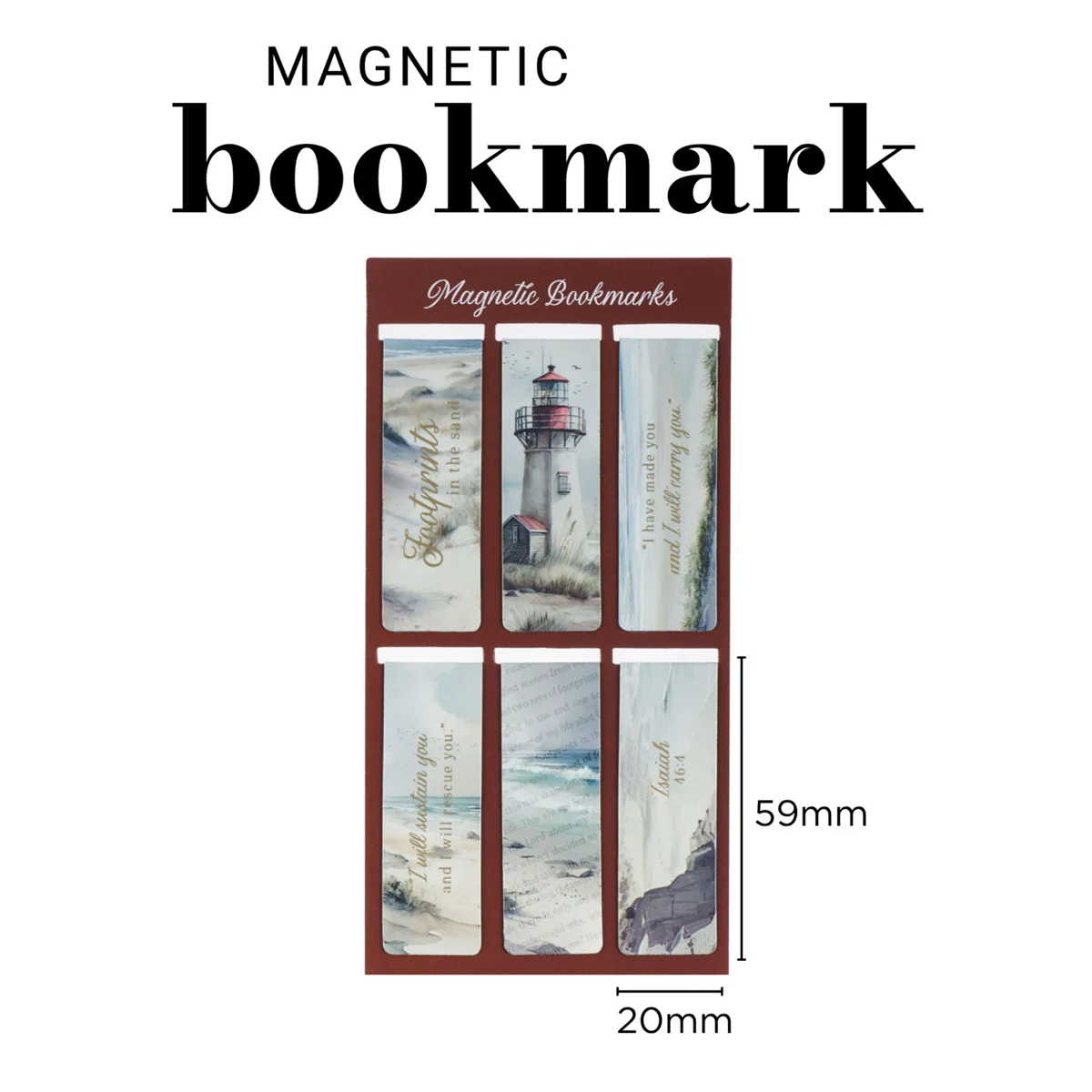 Footprints Six-Piece Magnetic Bookmark Set - Image 3