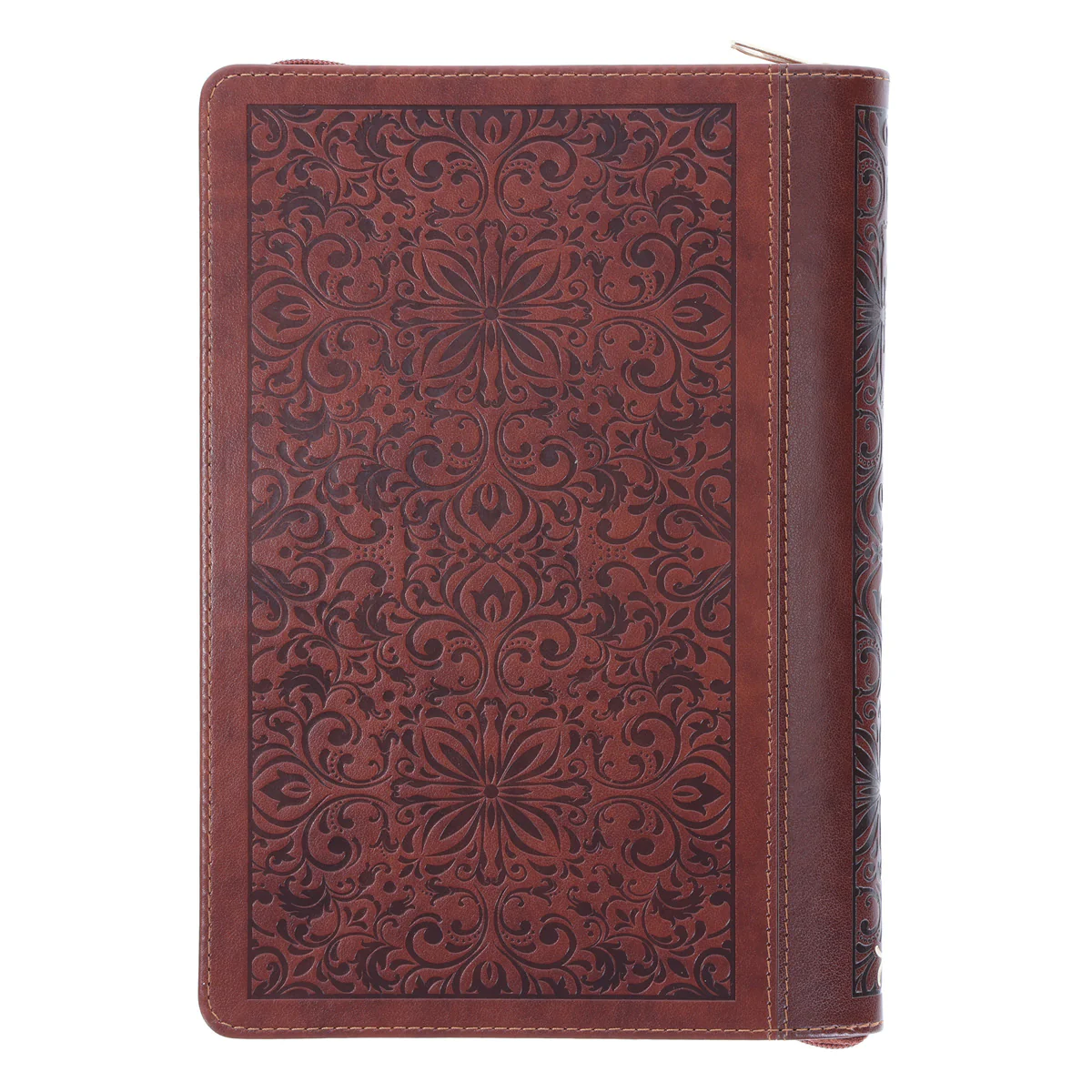 For God So Loved the World Brown Faux Leather Journal with Zipped Closure - Image 2