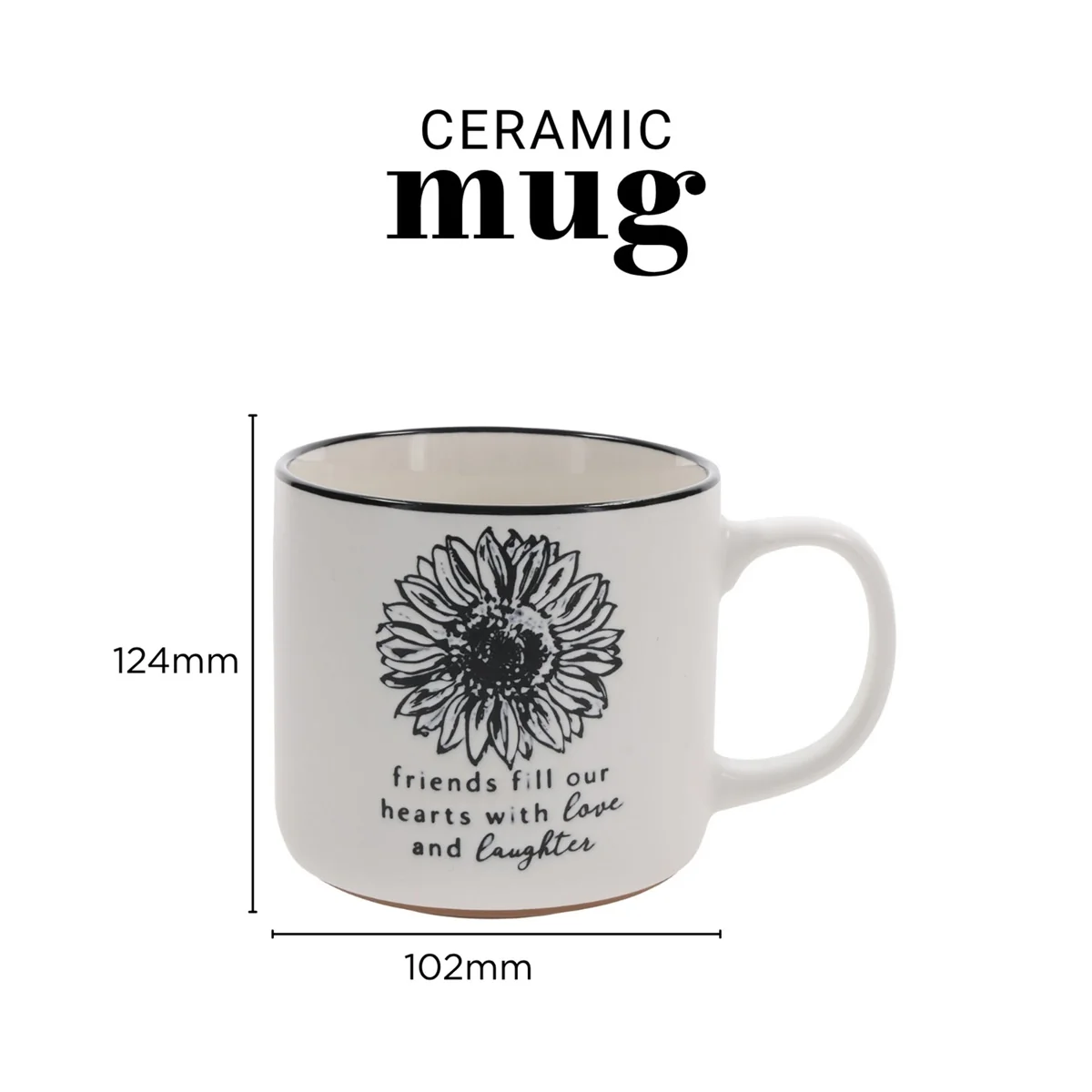 Friends Fill Our Hearts with Love and Laughter Ceramic Mug - Image 4