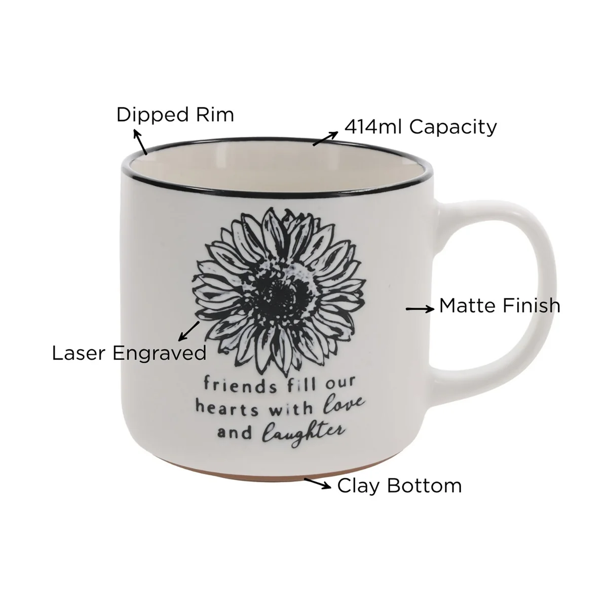 Friends Fill Our Hearts with Love and Laughter Ceramic Mug - Image 5