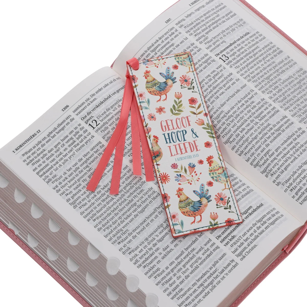 Geloof Hoop en Liefde Afrikaans Faux Leather Bookmark - Image 3