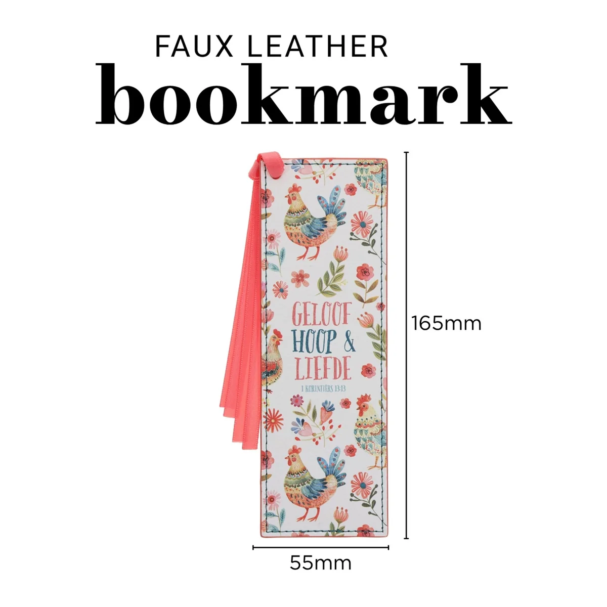 Geloof Hoop en Liefde Afrikaans Faux Leather Bookmark - Image 4