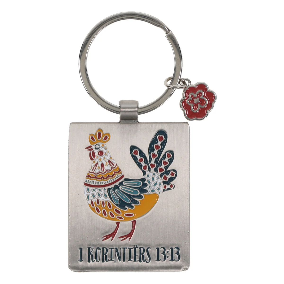 Geloof Hoop en Liefde Afrikaans Metal Keychain with Charm - Image 2