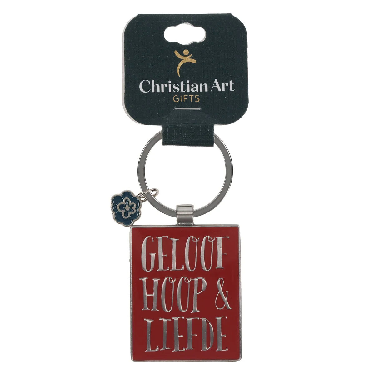 Geloof Hoop en Liefde Afrikaans Metal Keychain with Charm - Image 3