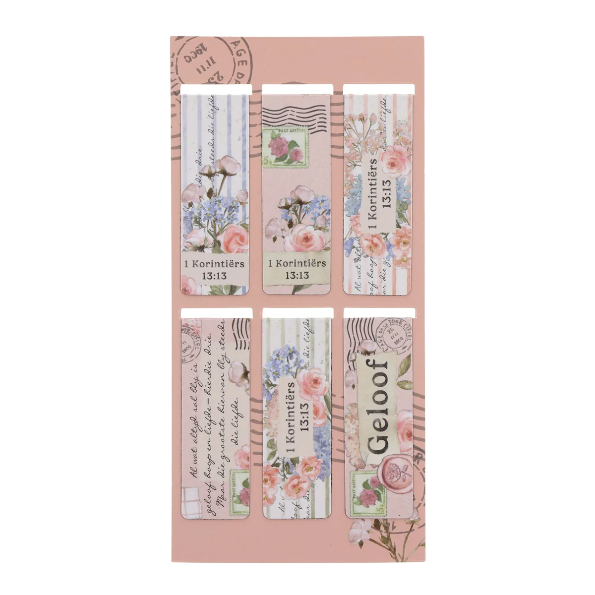 Geloof, Hoop en Liefde Afrikaans Six-Piece Magnetic Bookmark Set - Image 2