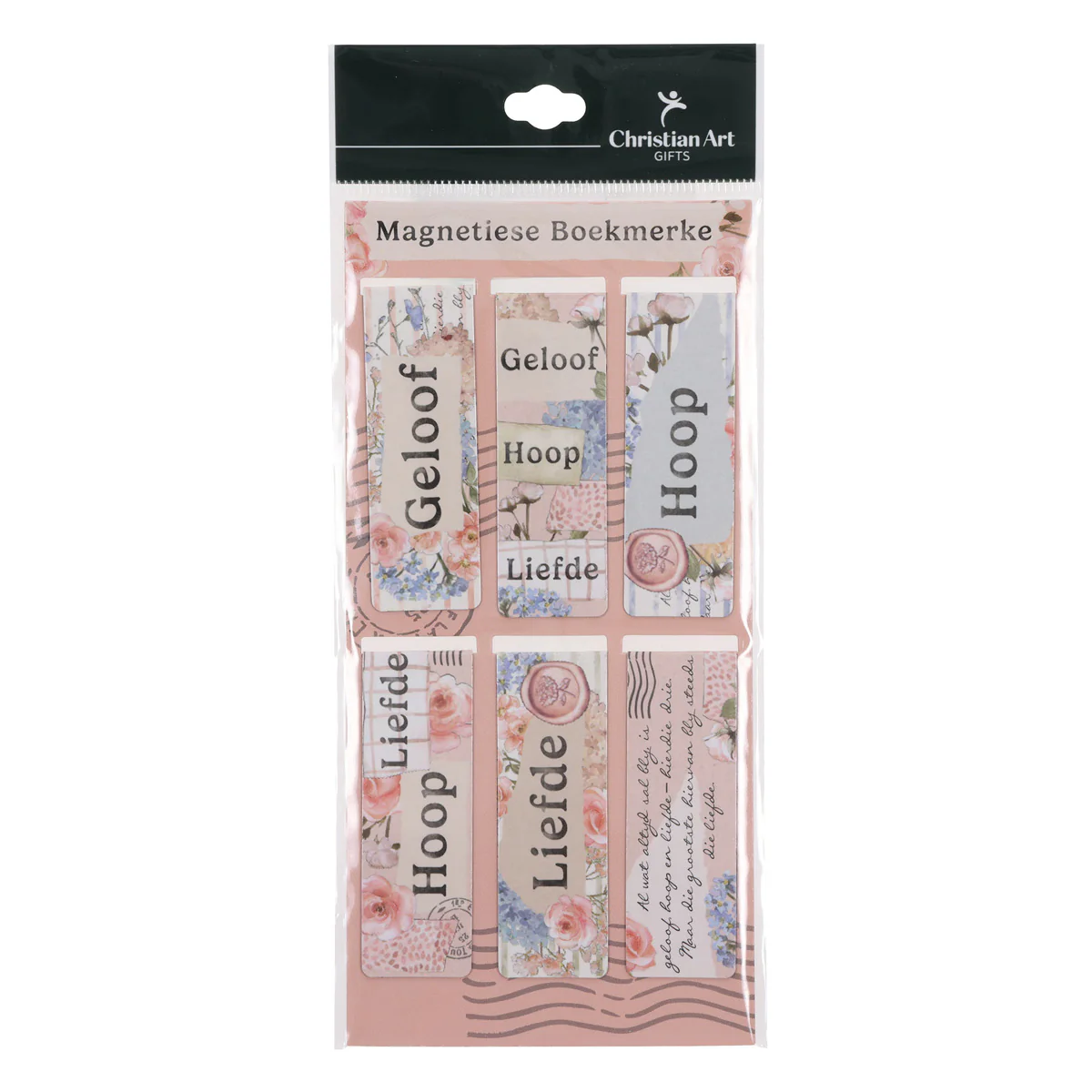 Geloof, Hoop en Liefde Afrikaans Six-Piece Magnetic Bookmark Set - Image 3