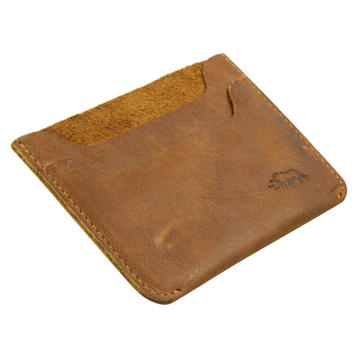 Genuine African Leather Light Brown Card Holder - Image 3