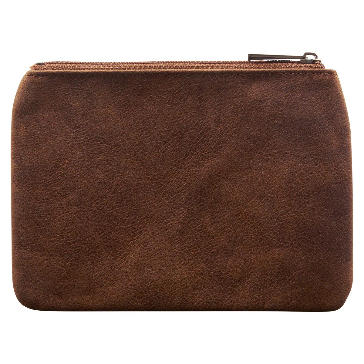 Genuine African Leather Medium Brown Coin Purse - Image 2