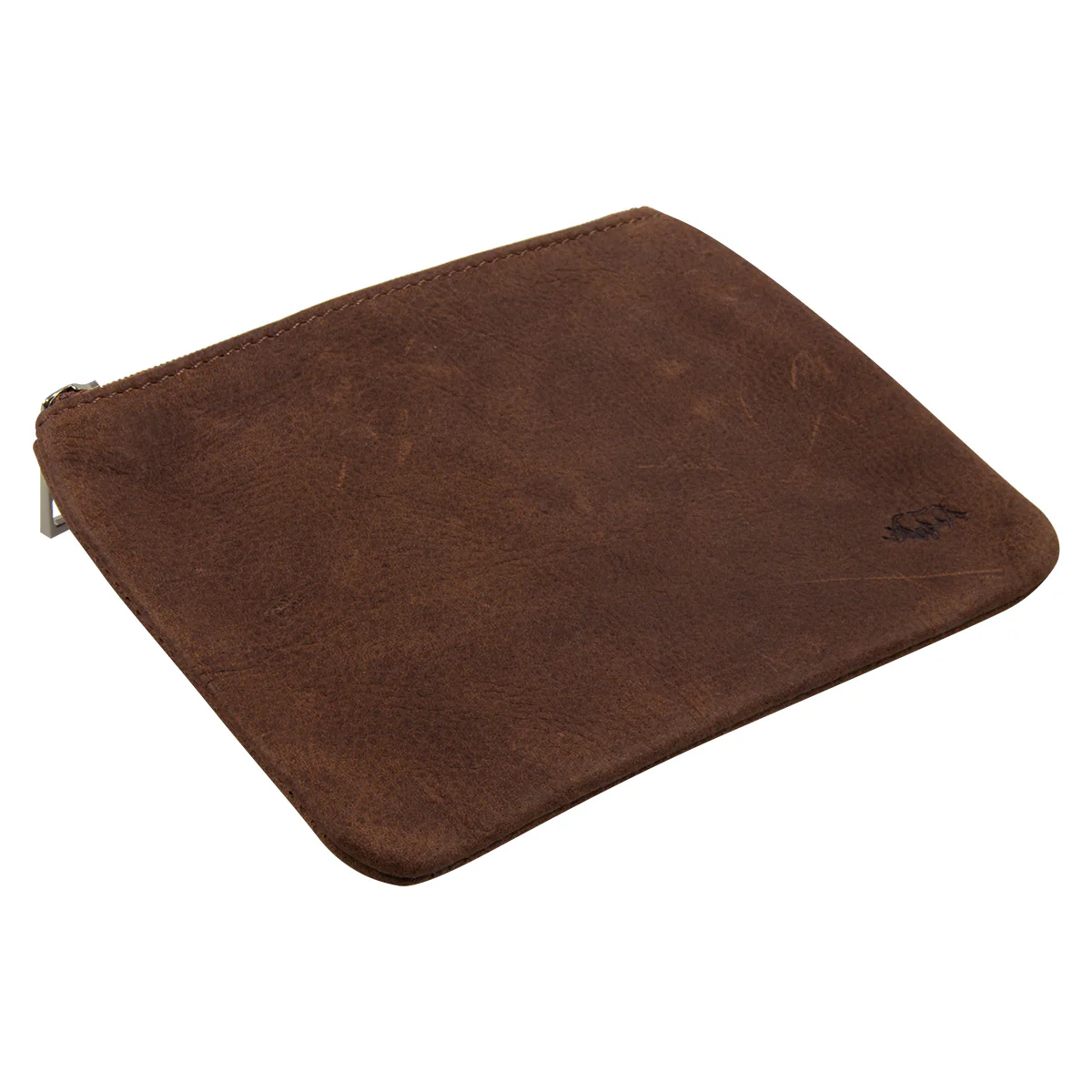 Genuine African Leather Medium Brown Coin Purse - Image 3