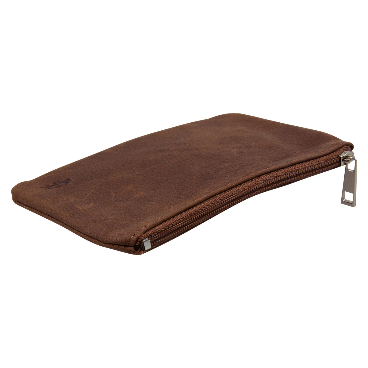 Genuine African Leather Medium Brown Coin Purse - Image 4