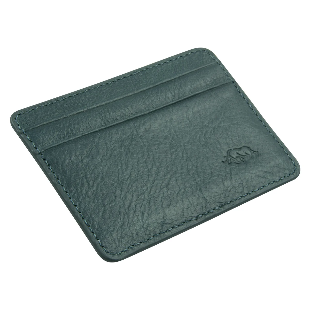 Genuine African Leather Midnight Blue Card And ID Holder - Image 3