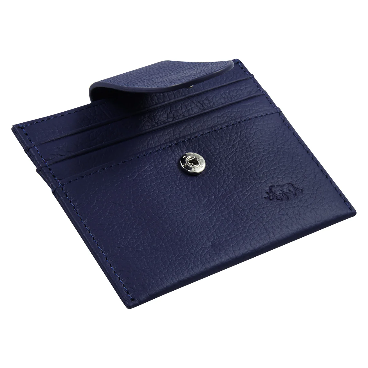 Genuine African Leather Purple Wallet With Clip Closure - Image 4