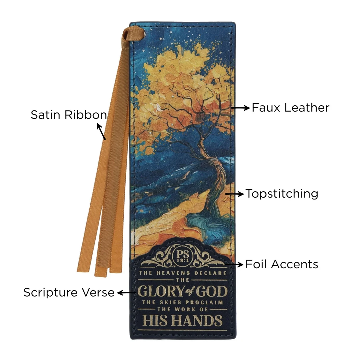 Glory to God Faux Leather Bookmark - Image 5