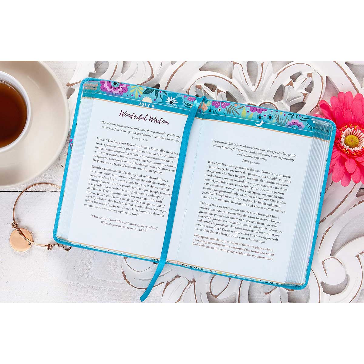 God Is My Happy Place (Morning & Evening Devotional)(Imitation Leather) - Image 3