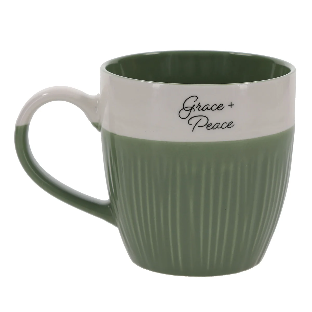 Grace and Peace Green Ceramic Mug - Image 2