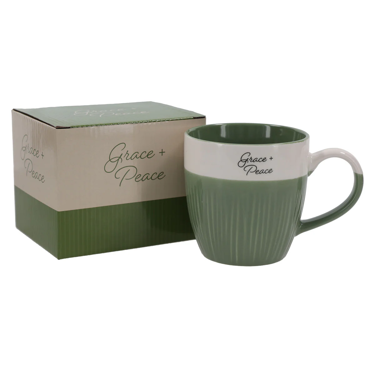 Grace and Peace Green Ceramic Mug - Image 4