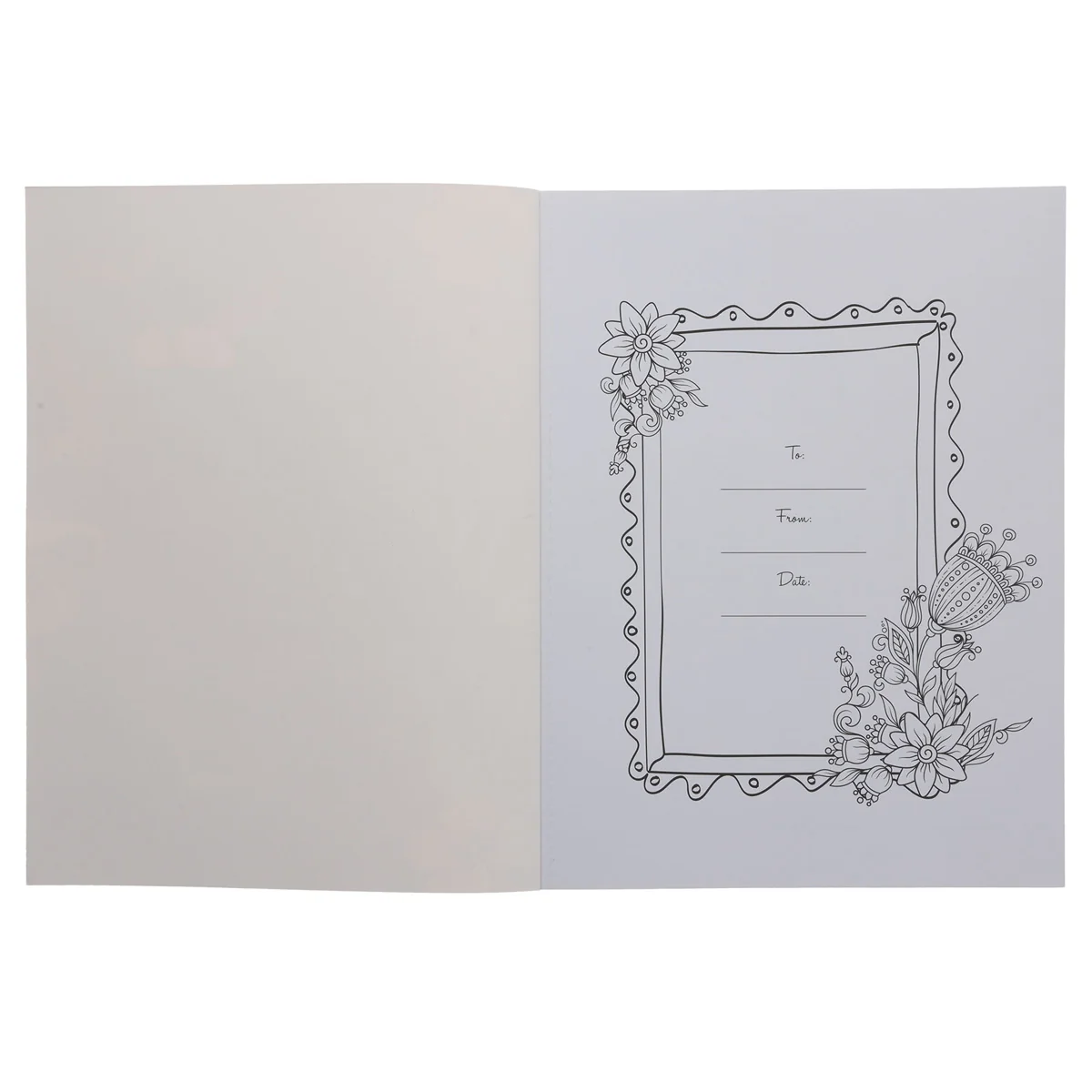 A Garland of Grace Floral Burgundy Coloring Book (Paperback) - Image 3