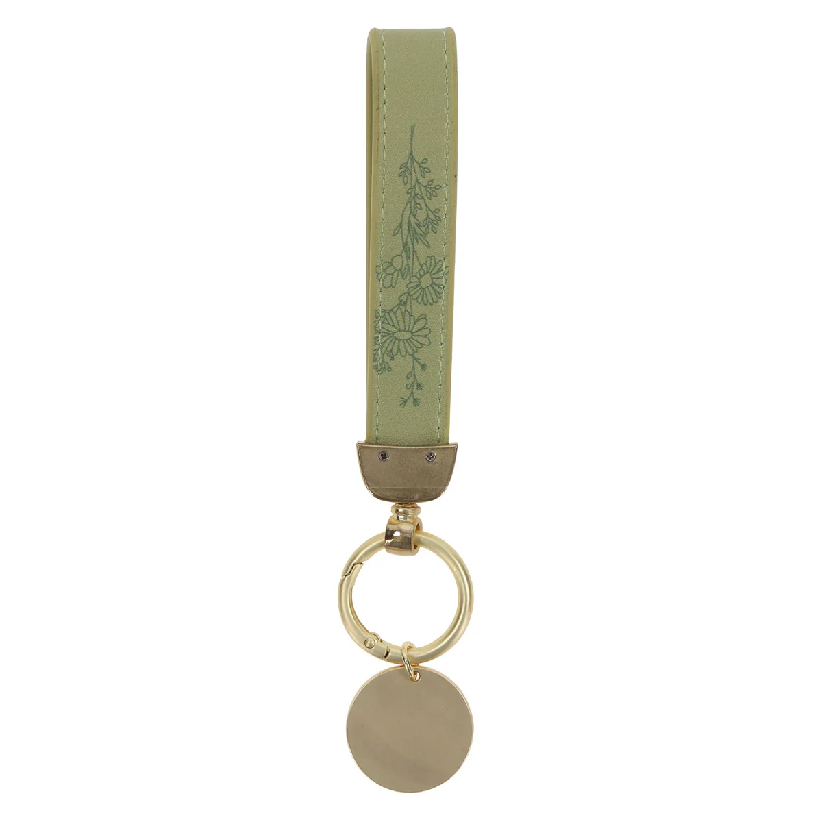 Grow in Grace Faux Leather Wristlet Keychain with Charm - Image 2